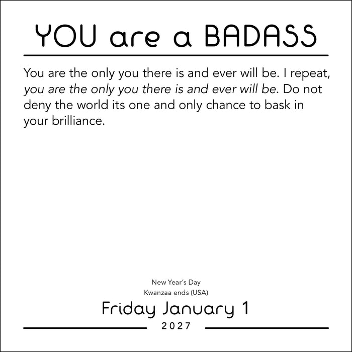 You Are a Badass 2027 Page-A-Day Calendar