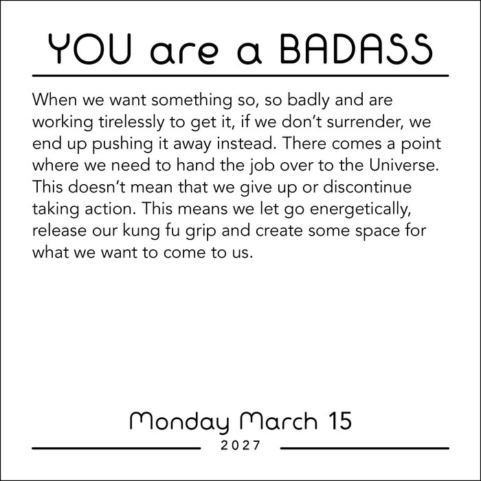 You Are a Badass 2027 Page-A-Day Calendar