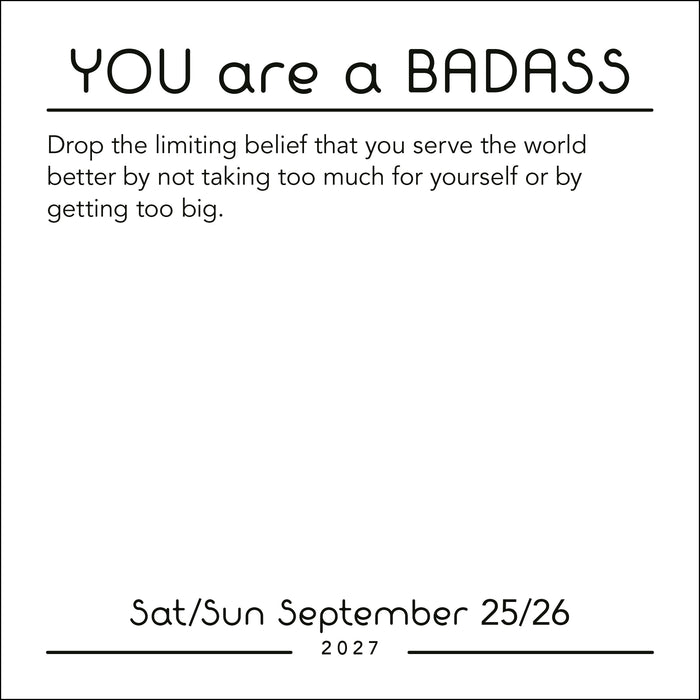 You Are a Badass 2027 Page-A-Day Calendar