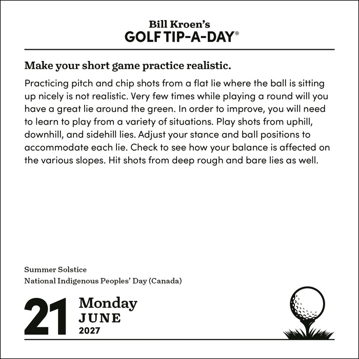 Bill Kroen's Golf Tip A Day 2027 Page-A-Day Calendar