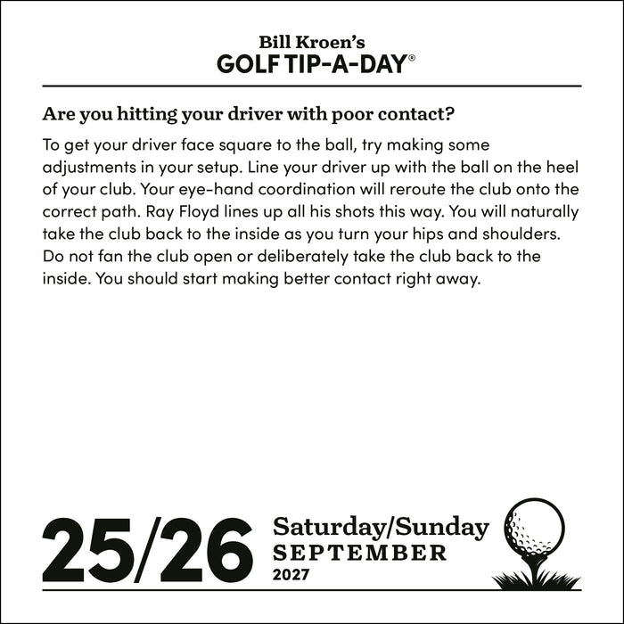 Bill Kroen's Golf Tip A Day 2027 Page-A-Day Calendar