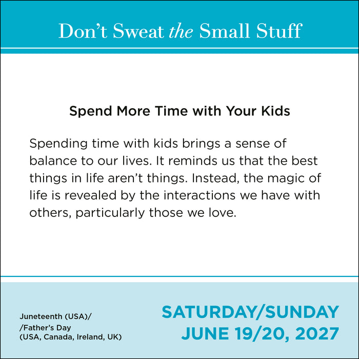 Don't Sweat the Small Stuff 2027 Page-A-Day Calendar