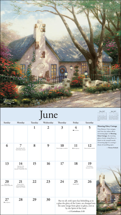 Thomas Kinkade Scripture Special Edition 2027 Large Wall Calendar
