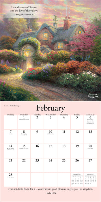 Thomas Kinkade Gardens Grace 2027 Square Wall Calendar
