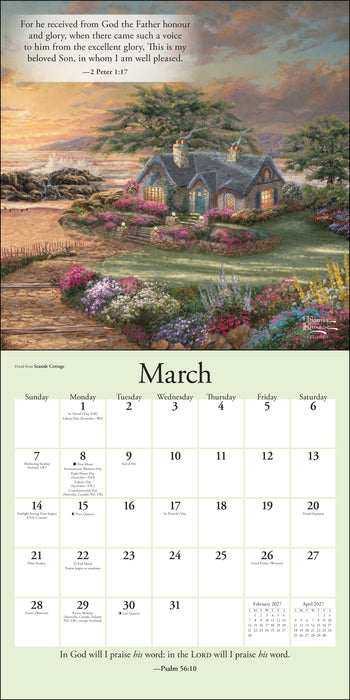 Thomas Kinkade Gardens Grace 2027 Square Wall Calendar