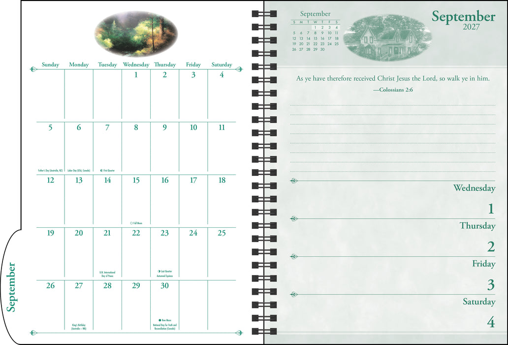 Thomas Kinkade with Scripture 2027 Weekly Diary