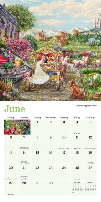 Disney Dream Thomas Kinkade 2027 Mini Wall Calendar