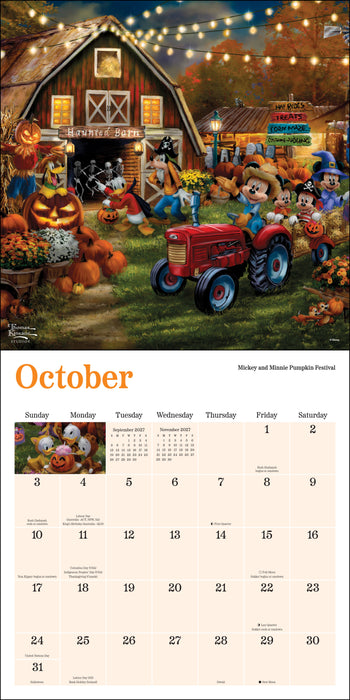 Disney Dreams Thomas Kinkade 2027 Square Wall Calendar