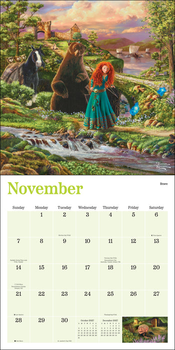 Disney Dreams Thomas Kinkade 2027 Square Wall Calendar