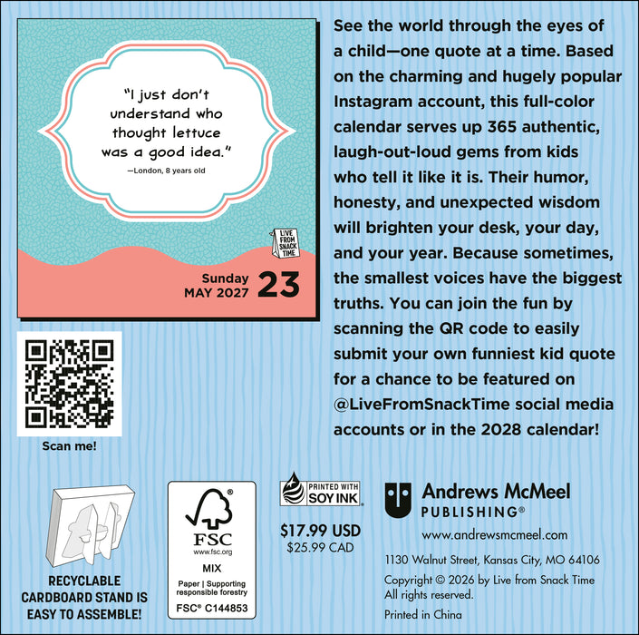 Live from Snack Time 2027 Page-A-Day Calendar
