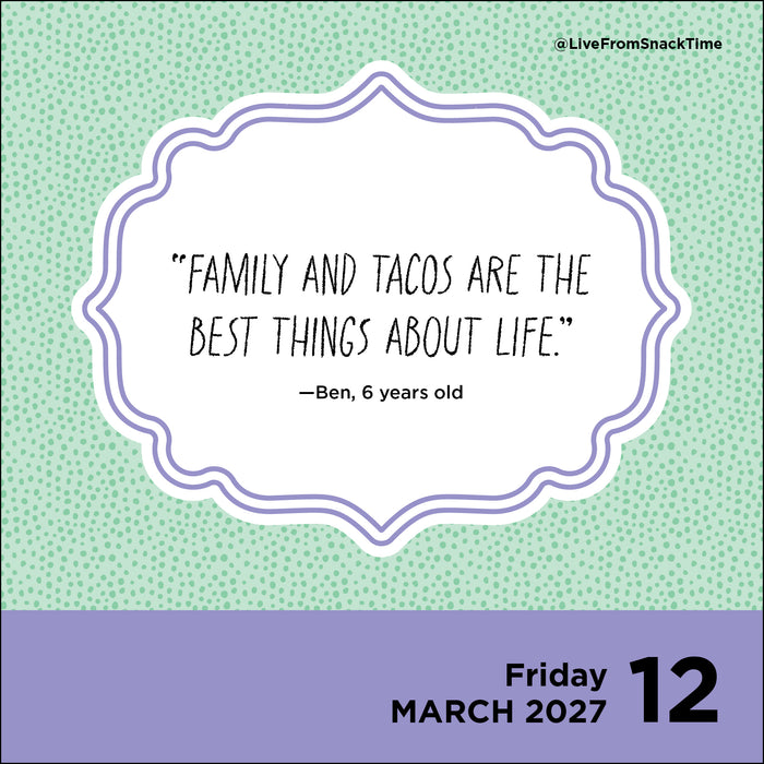 Live from Snack Time 2027 Page-A-Day Calendar