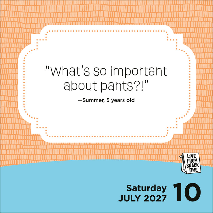 Live from Snack Time 2027 Page-A-Day Calendar