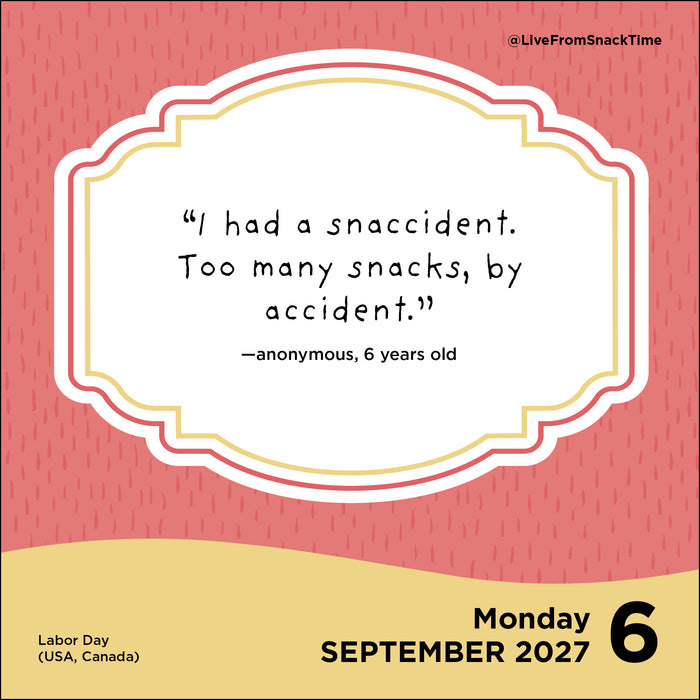 Live from Snack Time 2027 Page-A-Day Calendar