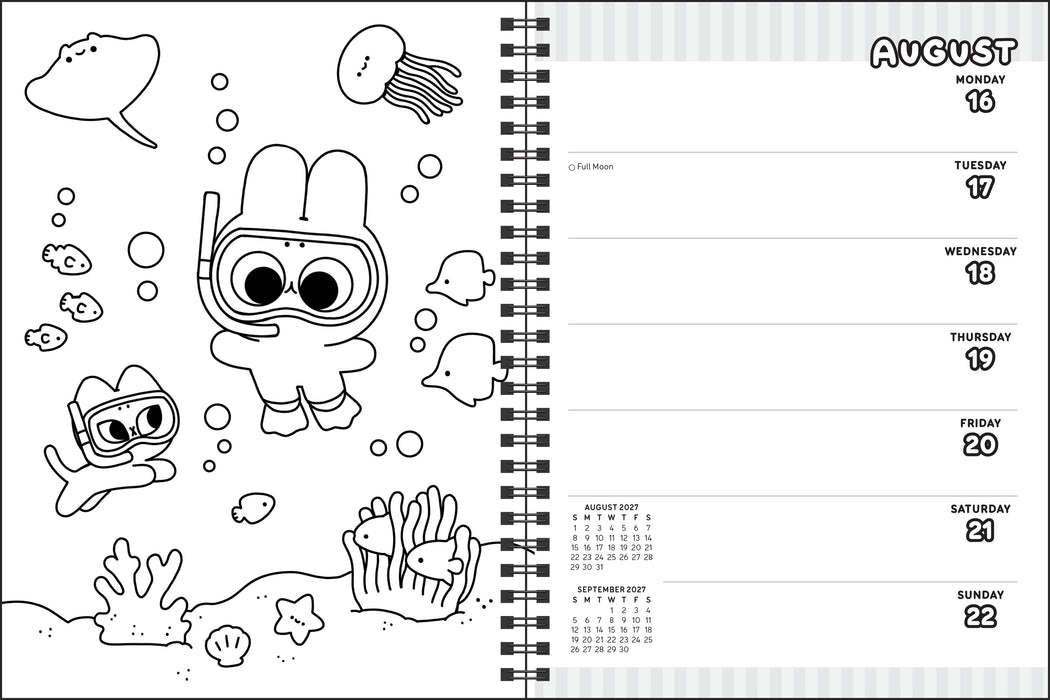 Pocket Peaches Coloring 2027 Weekly Diary