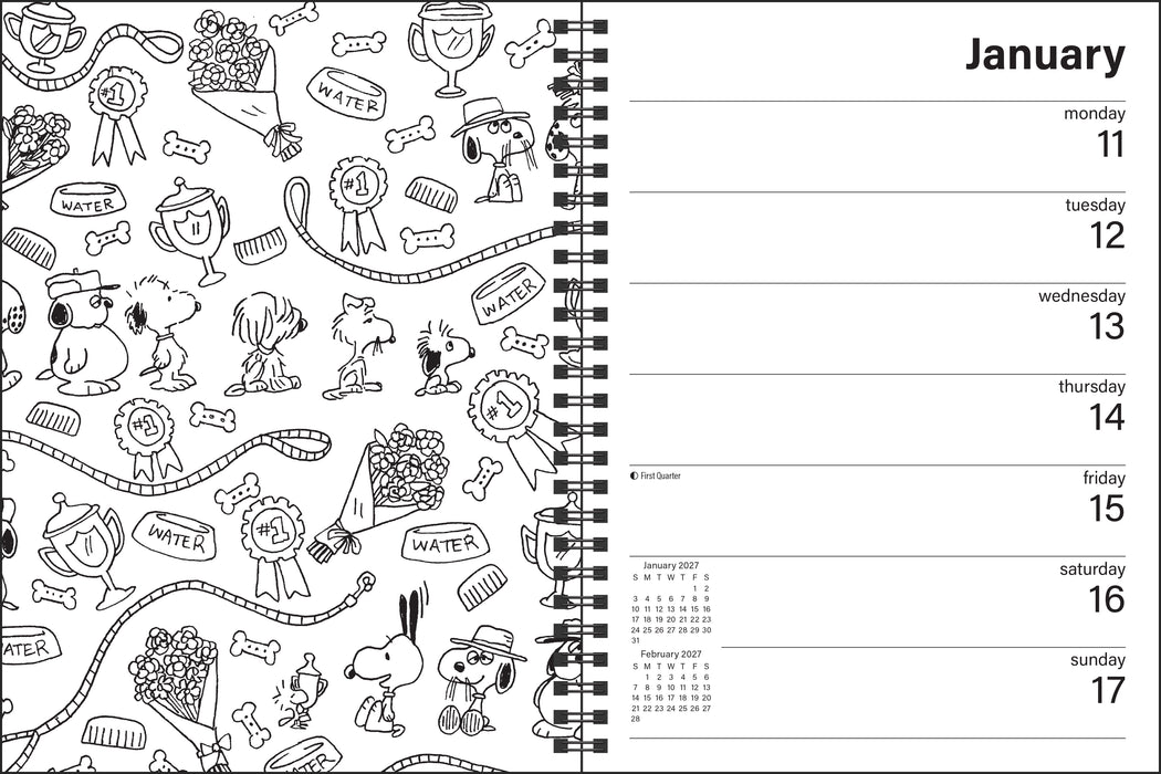 Peanuts Coloring 2027 Weekly Diary