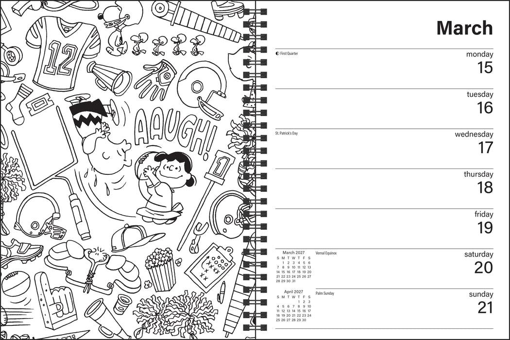 Peanuts Coloring 2027 Weekly Diary