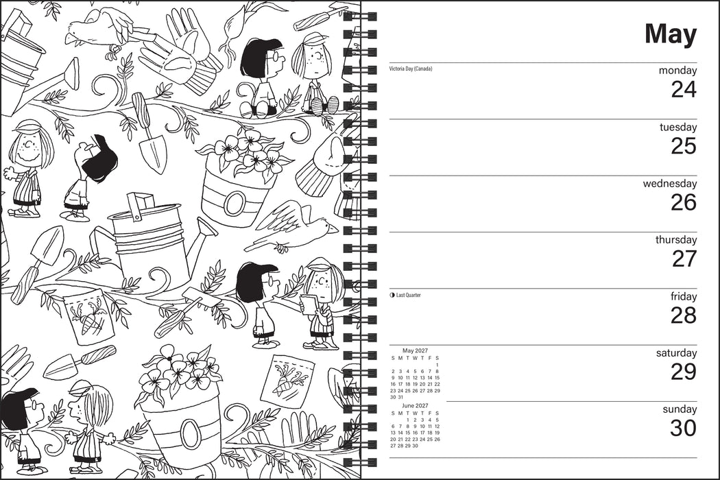 Peanuts Coloring 2027 Weekly Diary