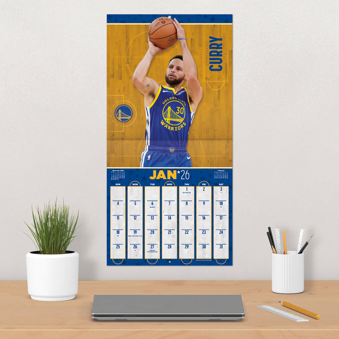 NBA Superstars 2026 Square Wall Calendar