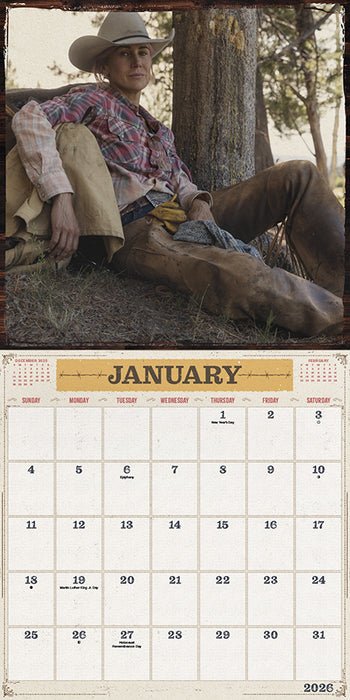 Yellowstone 2026 Square Wall Calendar