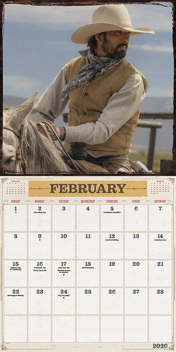 Yellowstone 2026 Square Wall Calendar