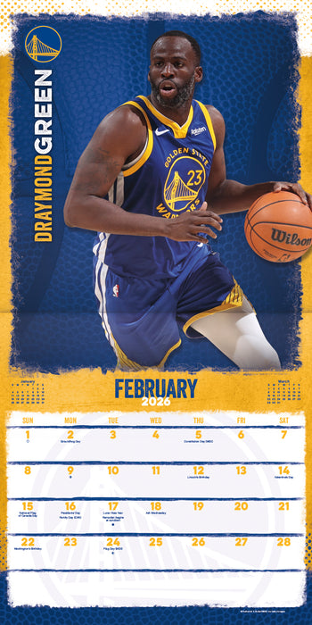 Golden State Warriors Exclusive 2026 Square Wall Calendar
