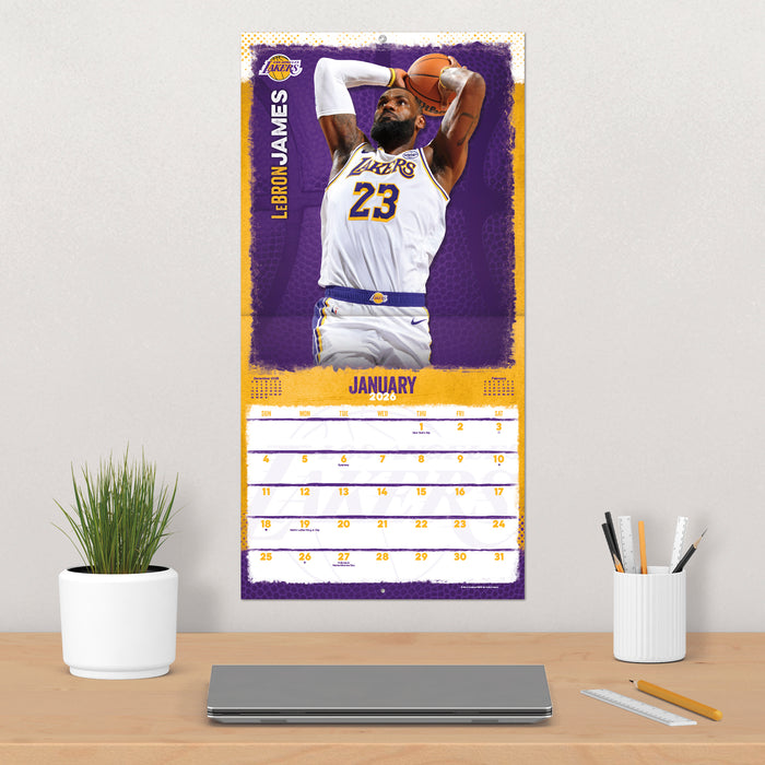 Los Angeles Lakers 2026 Square Wall Calendar