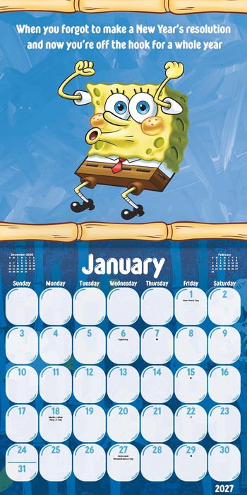 Spongebob 2027 Square Wall Calendar
