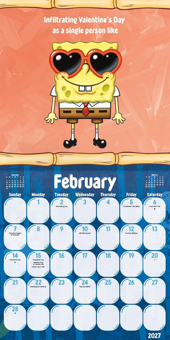 Spongebob 2027 Square Wall Calendar