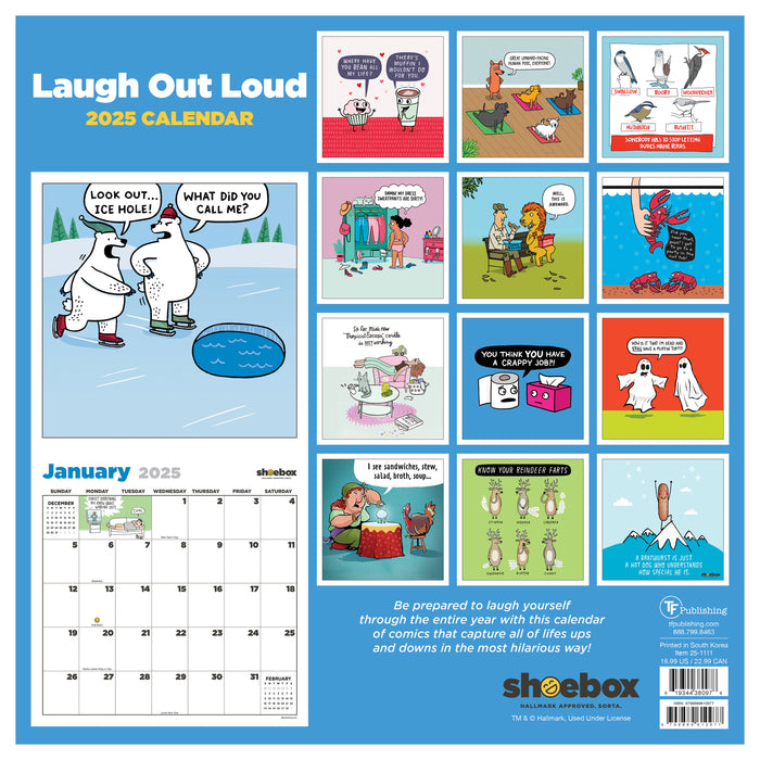 2025 Shoebox Wall Calendar by  TF Publishing from Calendar Club