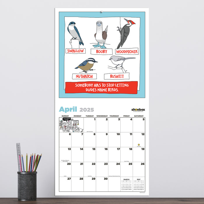 2025 Shoebox Wall Calendar by  TF Publishing from Calendar Club