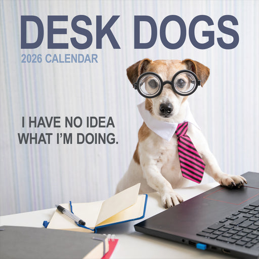 Desk Dogs 2026 Square Wall Calendar