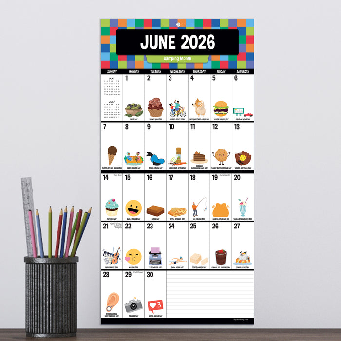 Every Day's a Holiday 2026 Mini Wall Calendar
