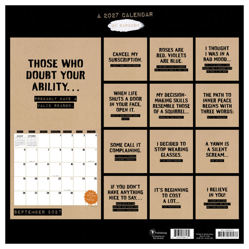 Anti Affirmations 2027 Square Wall Calendar