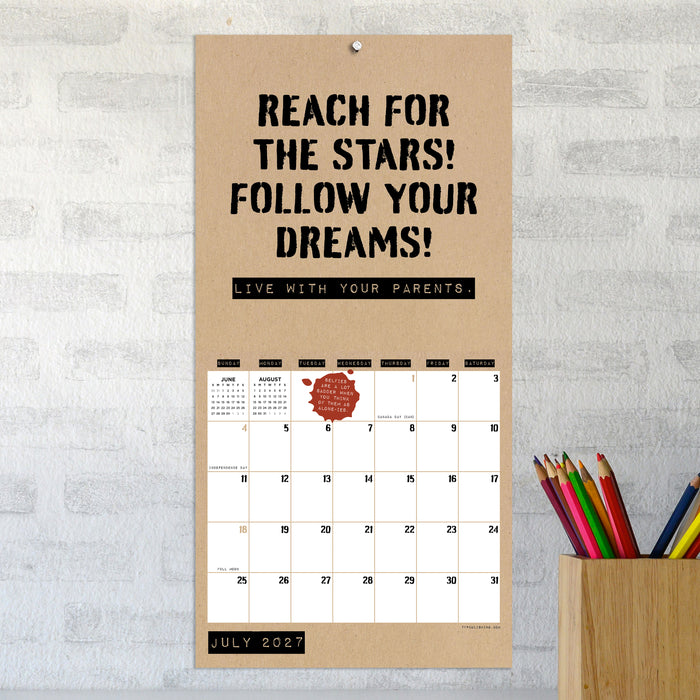Anti Affirmations and Sarcasm 2027 Mini Wall Calendar
