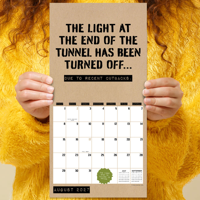 Anti Affirmations and Sarcasm 2027 Mini Wall Calendar