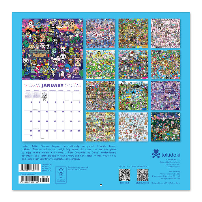 Tokidoki 2027 Mini Wall Calendar