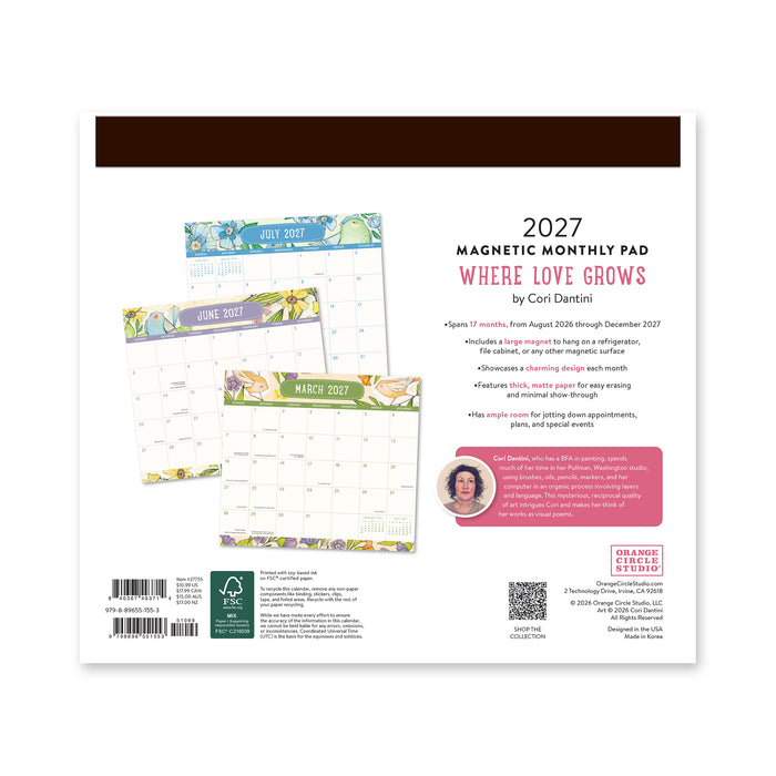 Magnetic Pad Where Love Grows Spec Ed 2027 Magnetic Pad