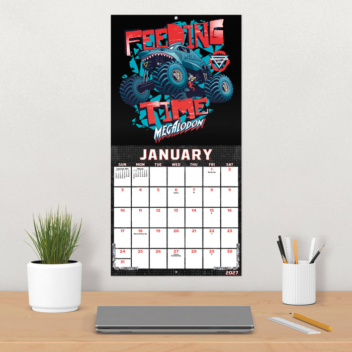 Monster Jam 2027 Square Wall Calendar