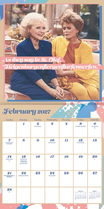 Golden Girls (Calendar Club Exclusive) 2027 Square Wall Calendar