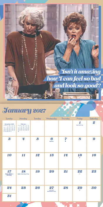 Golden Girls (Calendar Club Exclusive) 2027 Square Wall Calendar