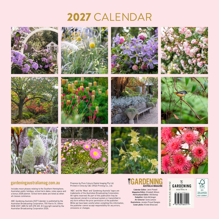 ABC Gardening 2027 Square Wall Calendar
