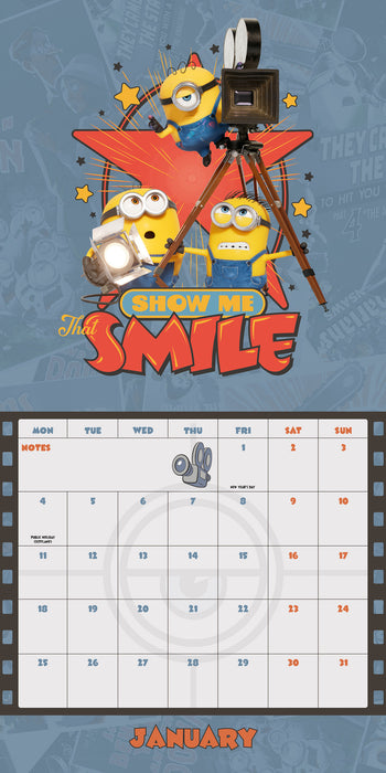 Mega Minions Movie 2027 Square Wall Calendar