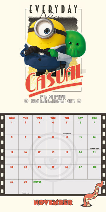 Mega Minions Movie 2027 Square Wall Calendar