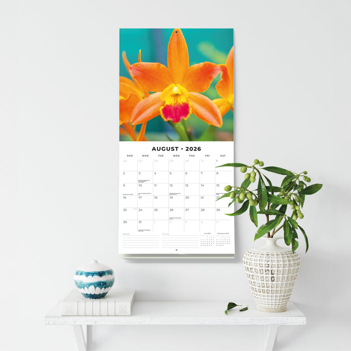 2026 Orchids Wall Calendar
