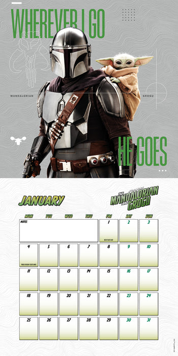 Star Wars: The Mandalorian 2027 Square Wall Calendar