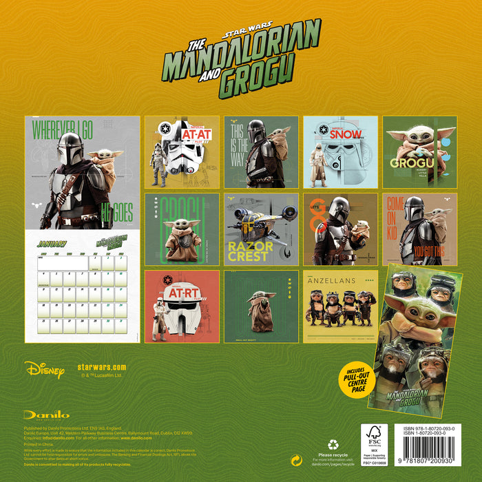 Star Wars: The Mandalorian 2027 Square Wall Calendar